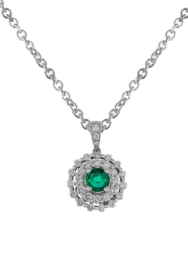 STARGEMS 18 Karat White Gold Diamond Exquisite Pendant  - Image 1