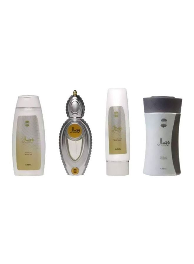 اجمل طقم هدايا وصال EDP (50ml), Shower Gel (200ml), Body Lotion (100ml), Powder (200جرام  - Image 1