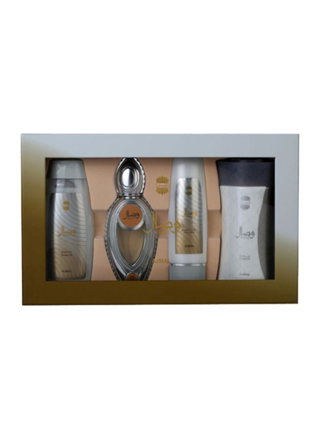 اجمل طقم هدايا وصال EDP (50ml), Shower Gel (200ml), Body Lotion (100ml), Powder (200جرام  - Image 2