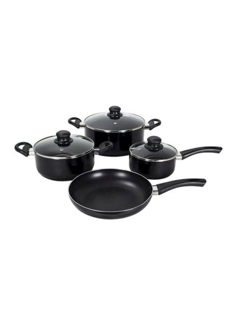 7-Piece Non-Stick Cookware Set Black