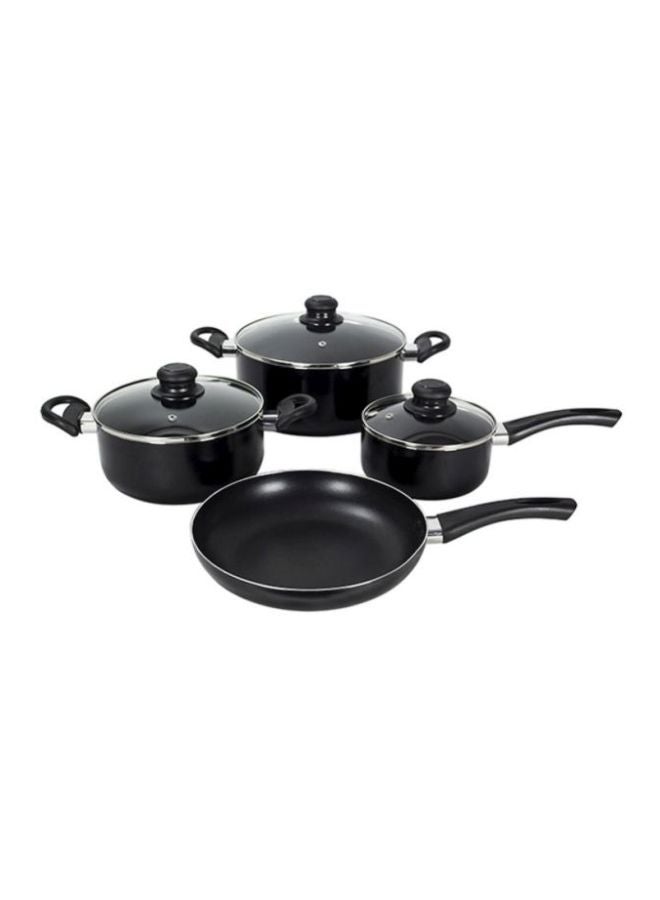 7-Piece Non-Stick Cookware Set Black