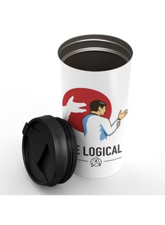 LOUD UNIVERSE Special Fun Star Trek Printed Stainless Steel Travel Tumbler With Lid White/Black/Red  - Image 2