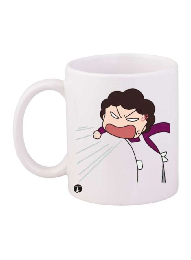 BP Chibi Maruko Printed Mug White/Purple/Beige