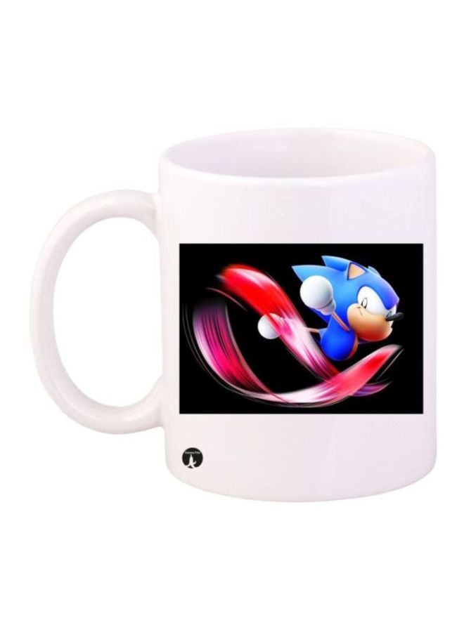 BP Sonic Video Game Printed Mug White/Black/Blue