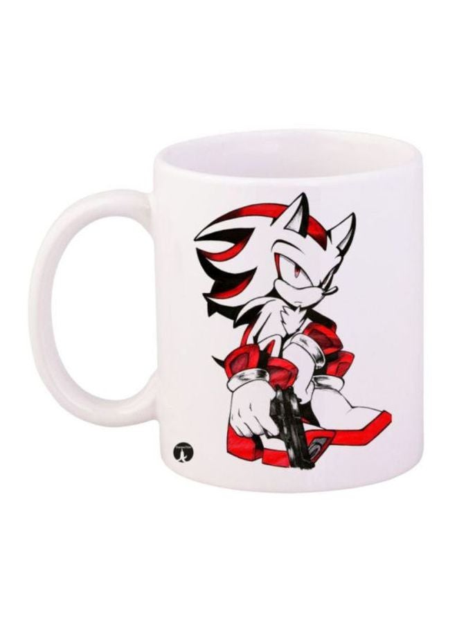 BP Sonic Video Game Printed Coffee Mug White/Black/Red