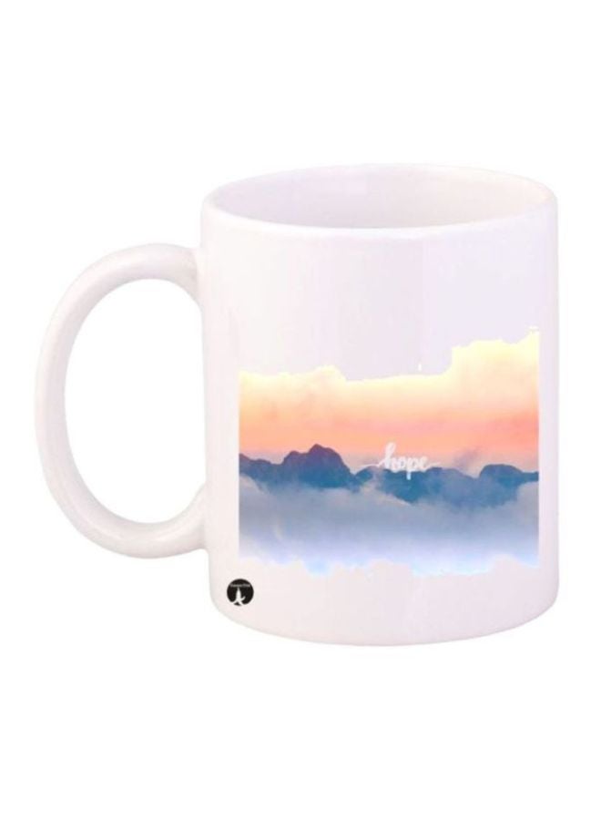 بي بي مج قهوة مزين بتعبير موجز أبيض/ برتقالي/ أزرق