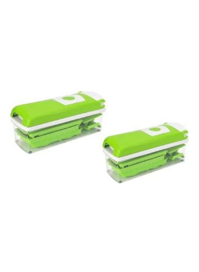 Nicer Dicer 11-In-1 Vegetable And Fruits Cutter Green 5x5x7cm  - Image 5