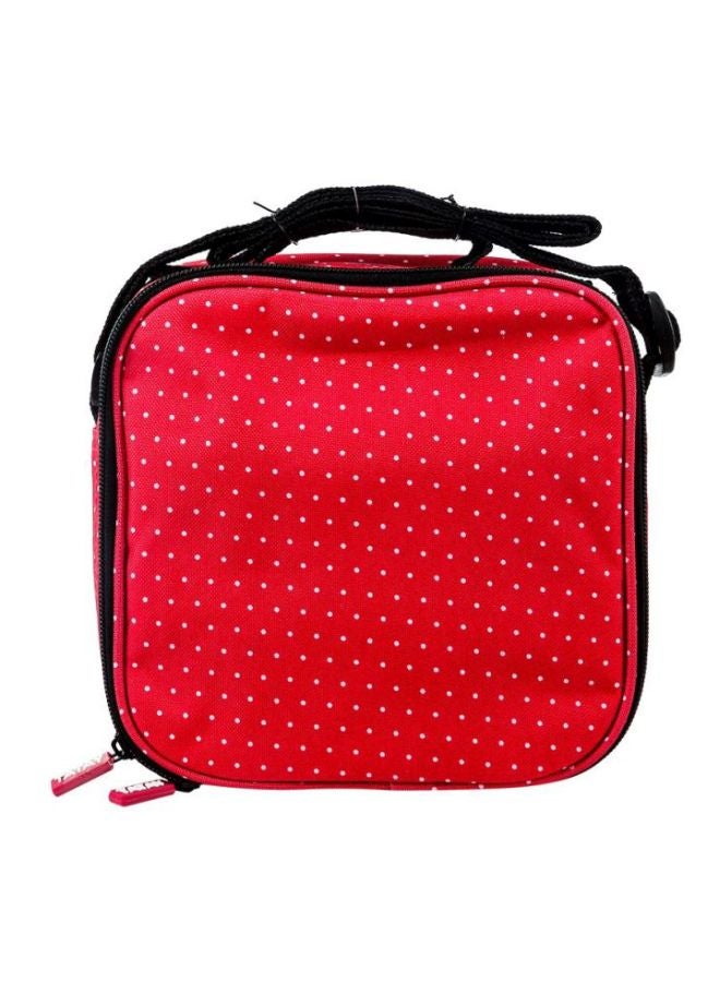 TATAY Dot Printed Lunch Box Kit Red 22.5x10x22cm - Image 1