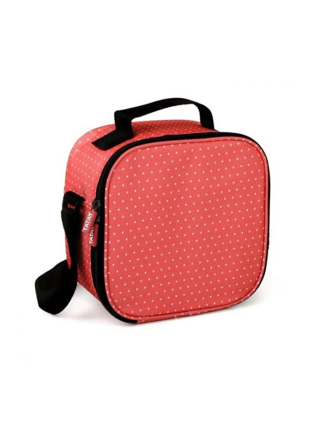 TATAY Dot Printed Lunch Box Kit Red 22.5x10x22cm - Image 2
