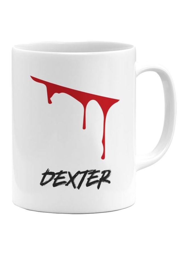 LOUD UNIVERSE Dexter Fan Art Printed Coffee Mug White/Red/Black