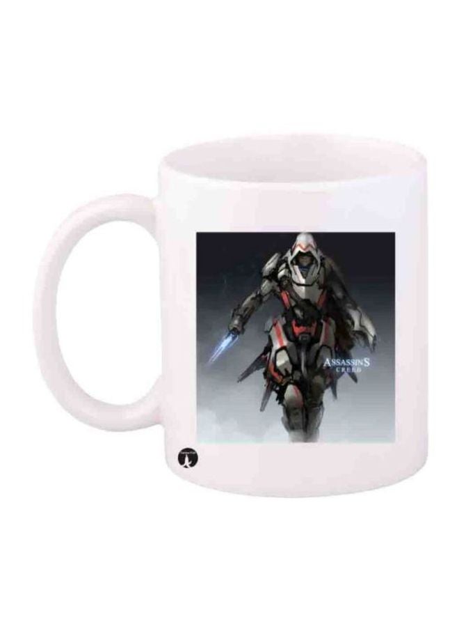 Assassin's Creed Video Game Character Printed Mug White/Black/Grey
