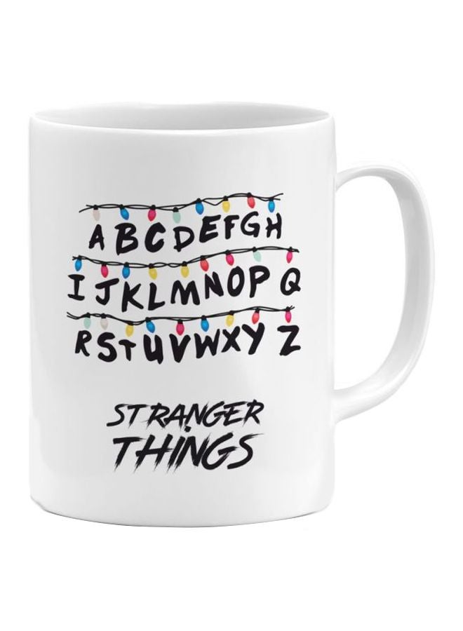 LOUD UNIVERSE Alphabets Printed Ceramic Coffee Mug Alphabets Stranger Things 