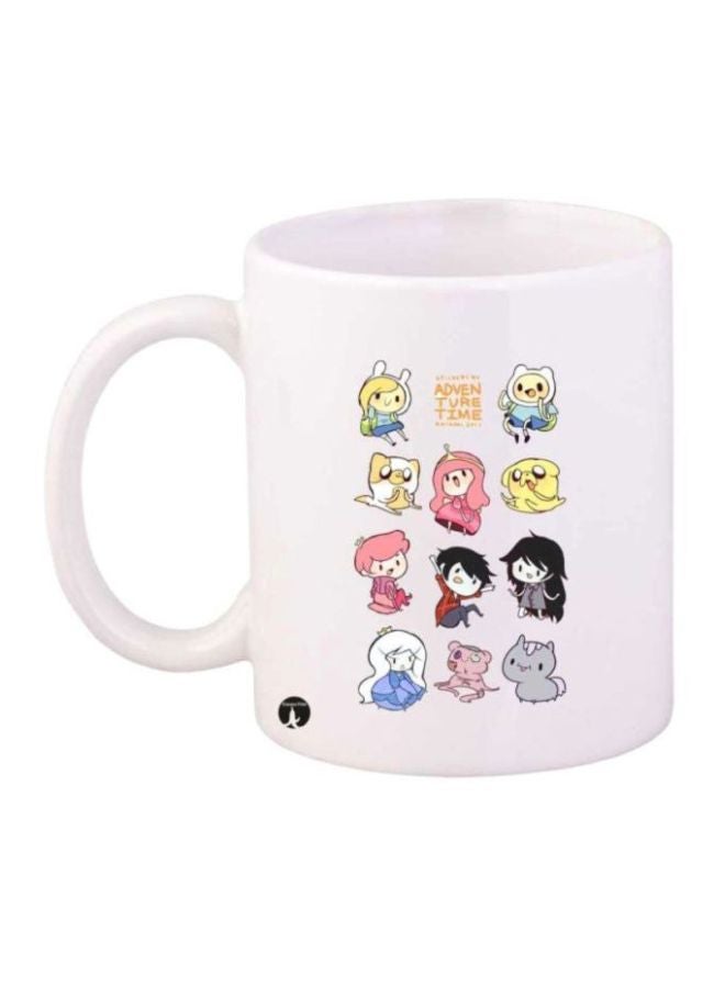 Adventure Time Printed Mug White/Pink/Yellow