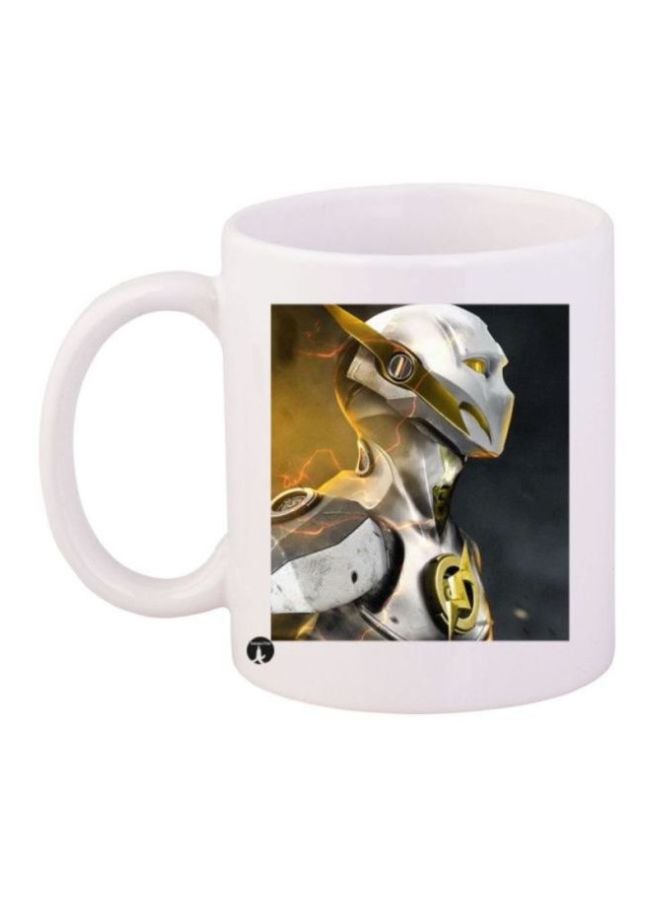 Flash Printed Coffee Mug White/Black/Silver