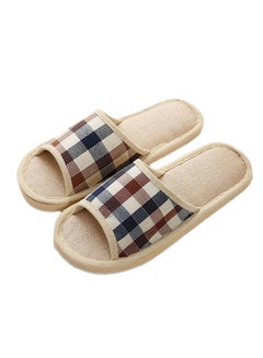 Generic Plaid Printed Non-Slip Flat Slides multicolour  - Image 1