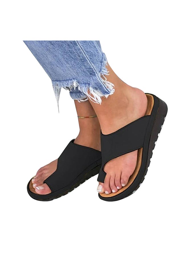 Summer Beach Flip Flops Black 