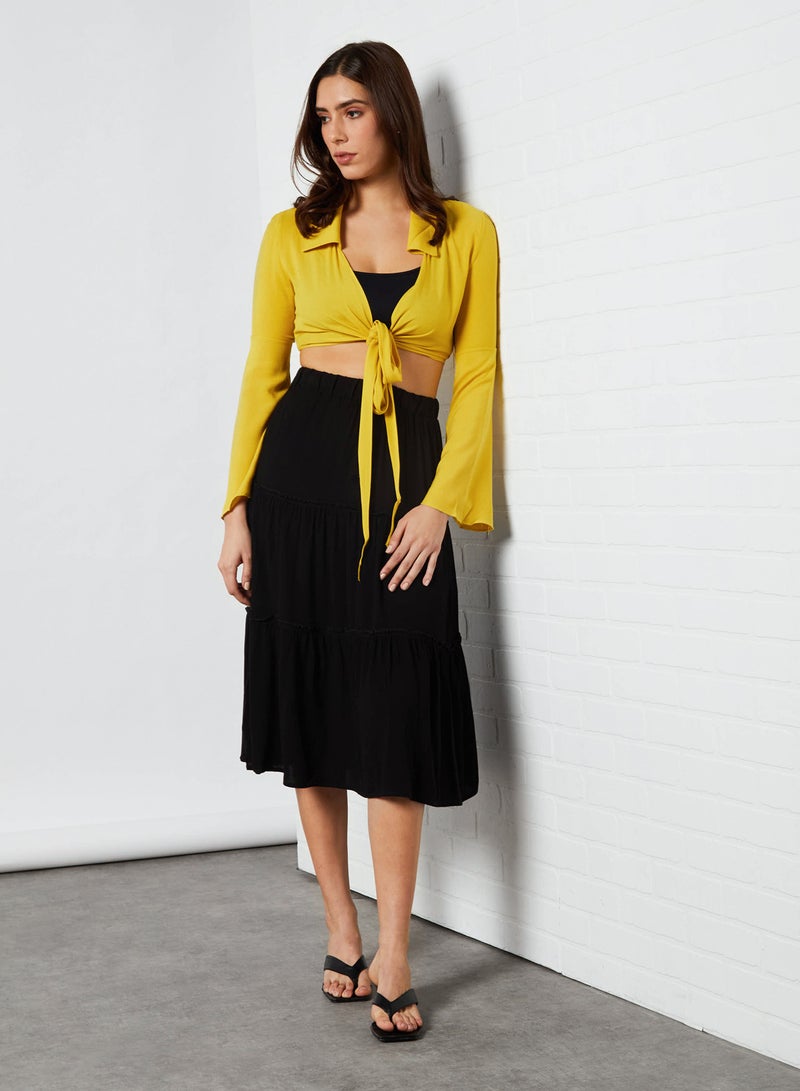 Tie Front Crop Top Yellow - v1603736204/N36172991V_2