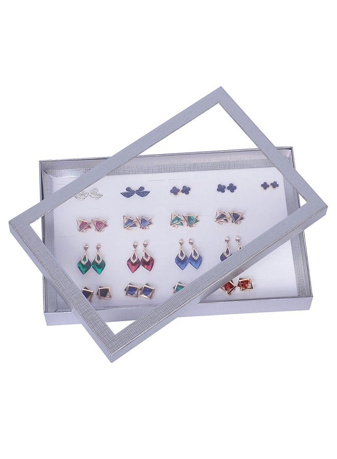 100 Slot Ring Display Box Jewelry Tray Ring Box Earring Holder Ear Stud Storage Tray Women Jewelry Organizer Paper
