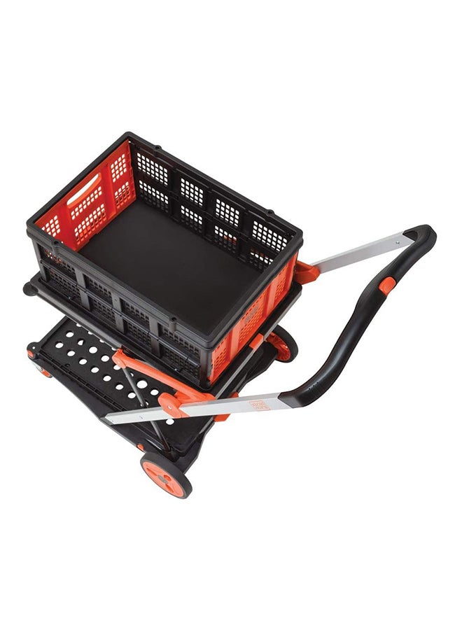 BLACK+DECKER - Folding Double Level Platform Trolley Orange 20/60kg - Image 1
