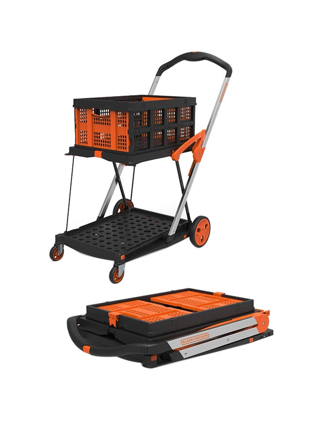BLACK+DECKER - Folding Double Level Platform Trolley Orange 20/60kg - Image 1