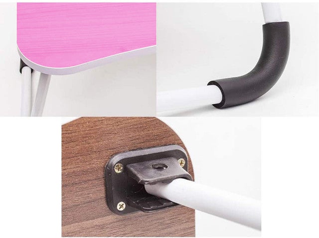 طاولة للكمبيوتر المحمول قابلة للطي وردي - Image 4