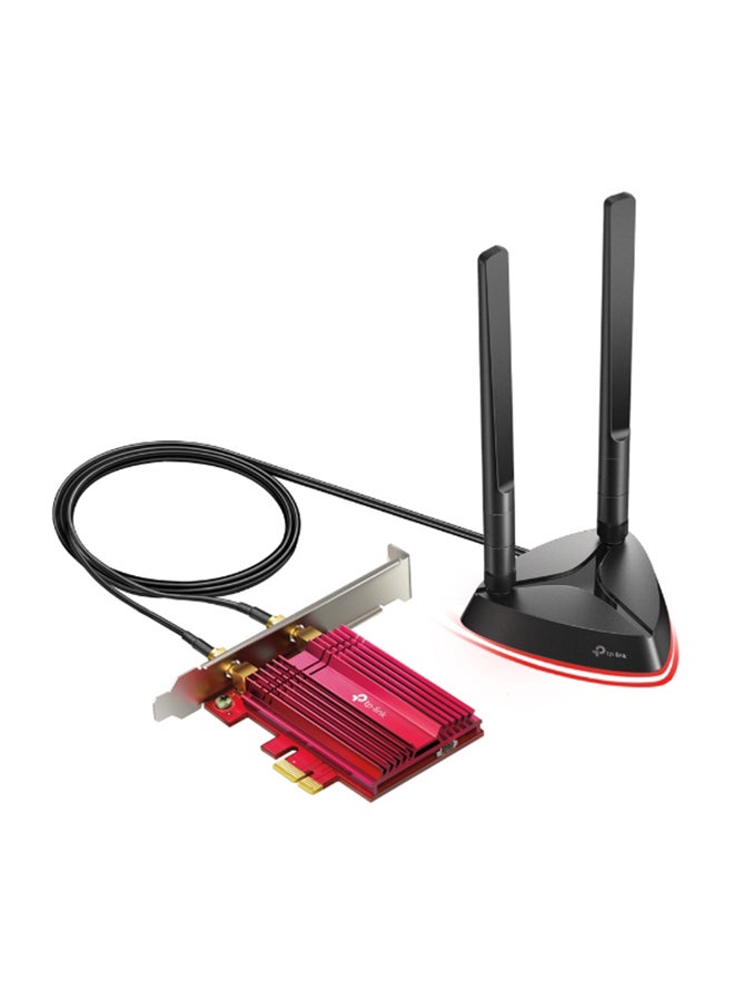 TP-LINK - AX3000 Wi-Fi 6 Bluetooth 5.2 PCIe Adapter Black - Image 1