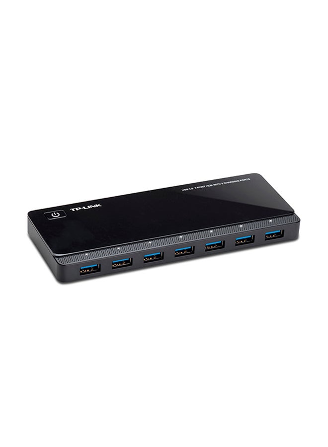 تي بي لينك - موزع منافذ سبعة USB 3.0 7-Port مع منفذي شحن أسود - Image 1