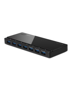 7-Port USB 3.0 Hub, 5Gbps Transfer Rate with 12V/2.5A Power Adapter, 1-Meter USB 3.0 Cable, Plug and Play | UH700 Black