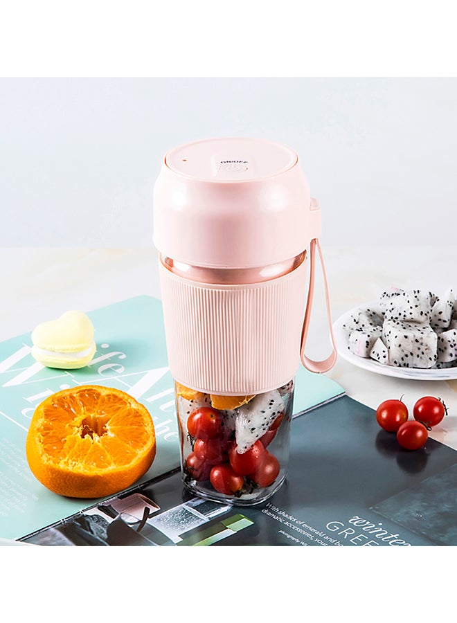 ماركة غير محددة - خلاط كهربائي وكوب عصر محمول 400 ml 50 W ST-6638 الوردي/الشفاف - Image 1