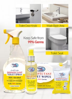 Cool & Cool Disinfectant Toilet Spray 100ml Pack of 4 Yellow  - Image 2