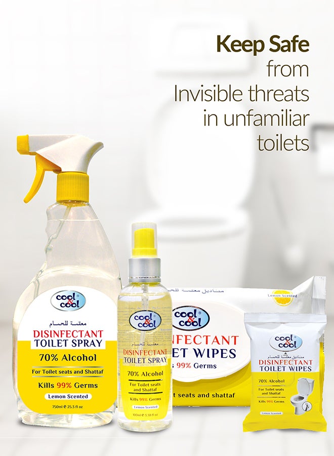 Pack Of 4 Disinfectant Toilet Wipes 48's Yellow - v1603785519/N41349810A_4