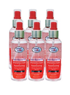 Anti Bacterial Disinfectant +Sanitizing Multi Purpose Spray 100ml Pack of 6 Red