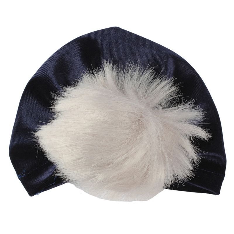 babyqlo - Infant Velvet Beanie blue - Image 1