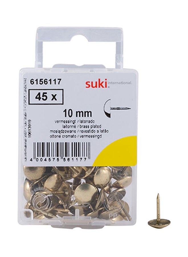 suki - Pack Of 45 Upholstery Nail Gold 10mm - Image 1