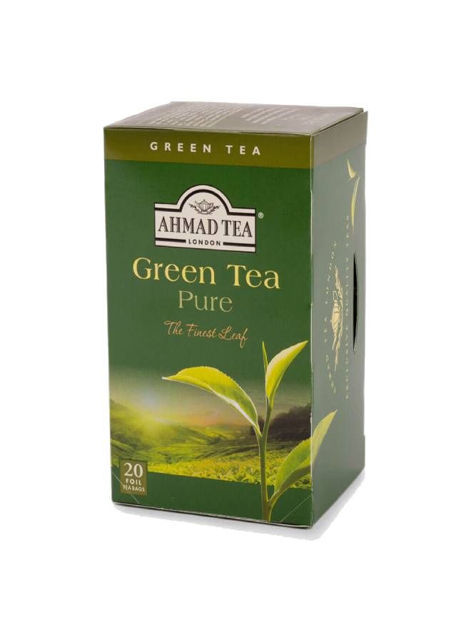 أحمد تي أكياس شاي أخضر نقي من 20 قطعة - Image 1