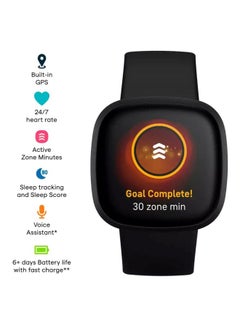 Fitbit Versa 3 Health & Fitness Smartwatch with 6-months Premium Membership Included Built-in GPS Daily Readiness Score and Up To 6+ Days Battery Black/Black Aluminium  - Image 5