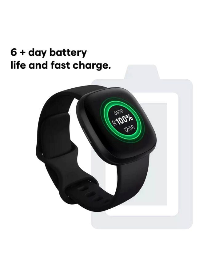 Fitbit - Versa 3 Health & Fitness Smartwatch with 6-months Premium Membership Included Built-in GPS Daily Readiness Score and Up To 6+ Days Battery Black/Black Aluminium - Image 1