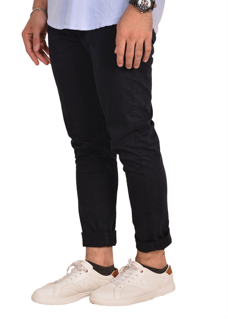 WHITE RABBIT Casual Solid Chino Pant Navy Blue  - Image 3