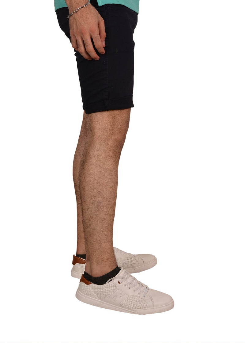 WHITE RABBIT Casual Gabardine Short Navy Blue  - Image 2