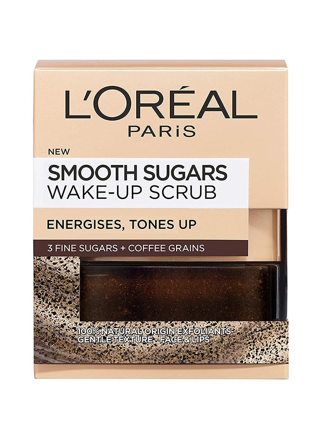 L'OREAL PARIS - Smooth Sugar Wake-Up Coffee Face and Lip Scrub Brown 50ml - Image 1