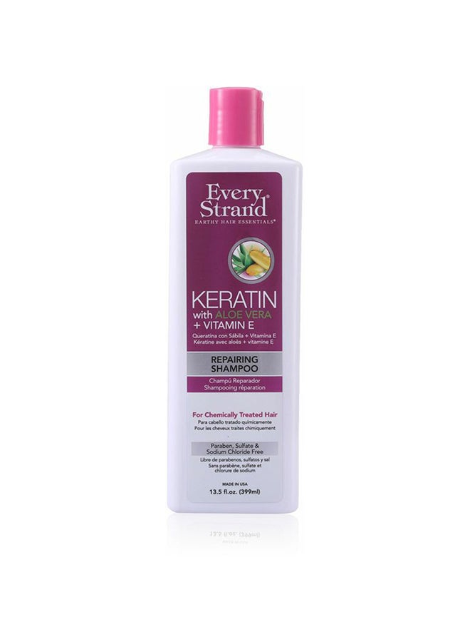 Every Strand Keratin Repairing With Aloe Vera And Vitamin E Shampoo 399ml  - Image 1