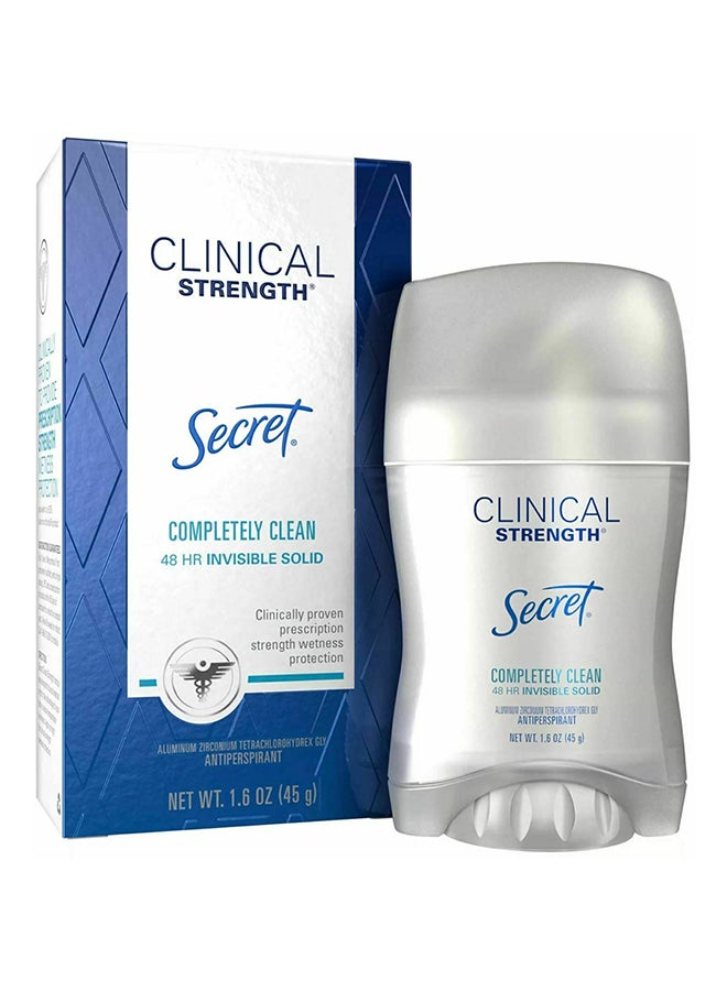Secret Clinical Strength Completely Clean Invisible Solid Anti-Perspirant Deodorant One Size