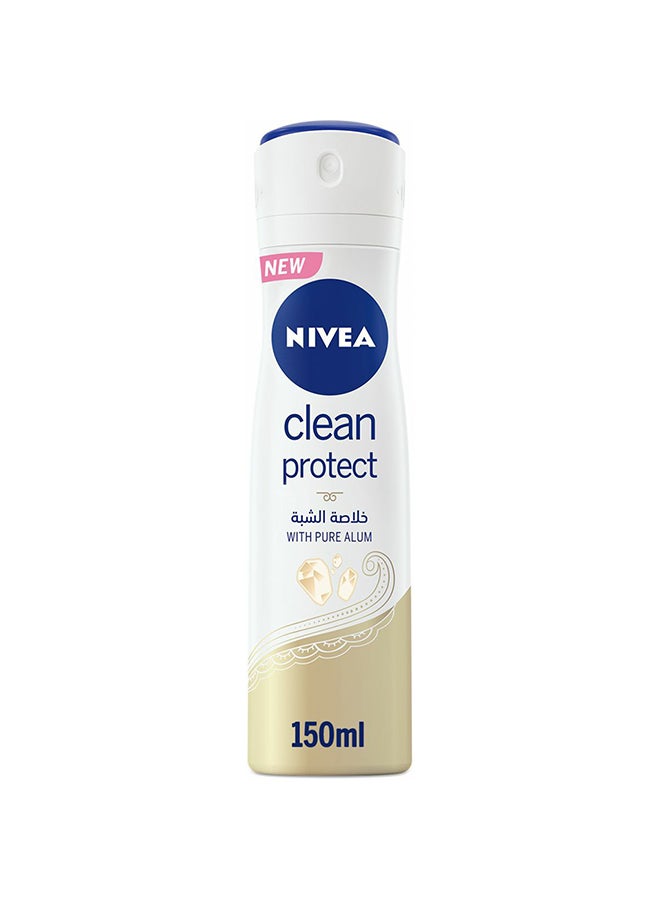 Nivea Clean Protect with Pure Alum, Antiperspirant for Women, Spray 150ml 150ml