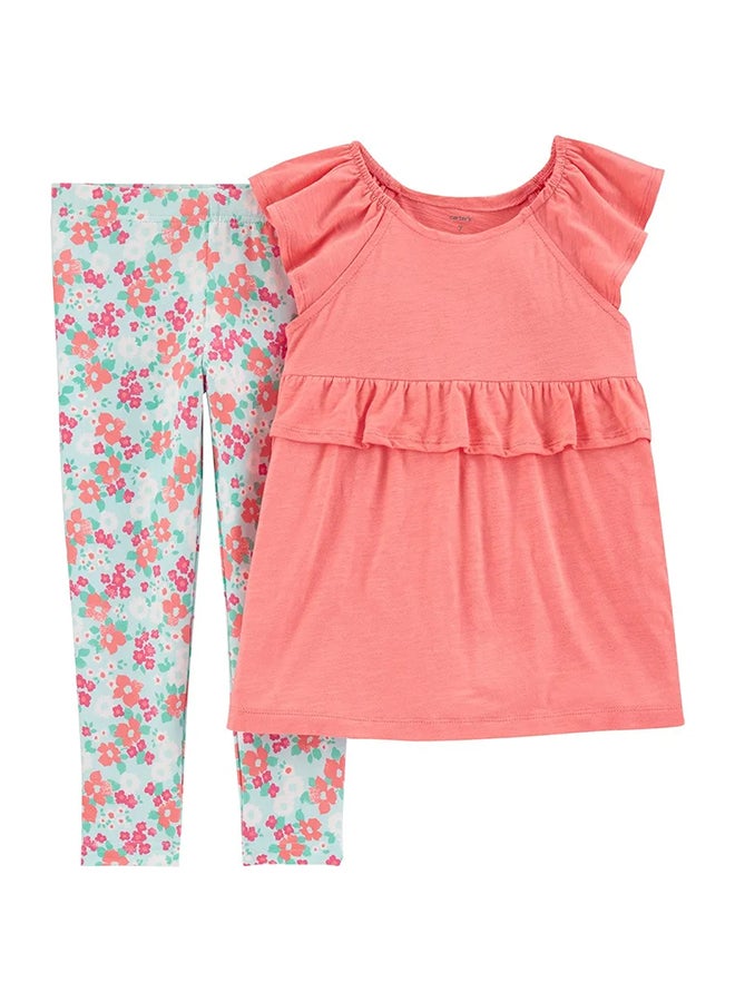 carter's 2-Piece Round Neck T-Shirt And Legging Sets Pink 