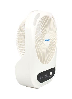 SONASHI 6 Inch Rechargeable Mini Fan With Led Light - 3 Speeds High/Medium/Low | Solar Charge & Power Bank Functions | Continuous Working Of 3 Hours(High), 6 Hours(Mid) & 14 Hours(Low) SRF-607NB Black/White  - Image 4