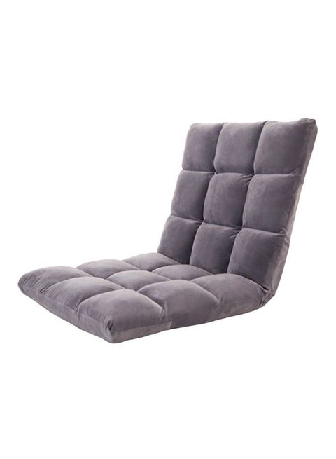 Foldable Chair With Head Cushion Grey 120x50x15cm