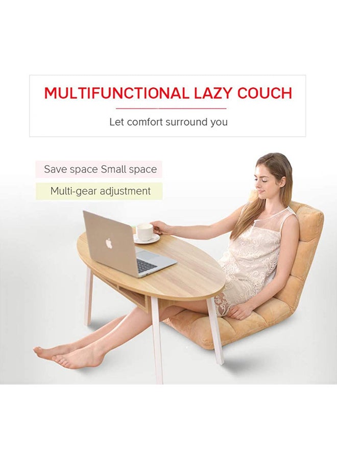 Generic - Foldable Chair With Head Cushion Grey 120x50x15cm - Image 1
