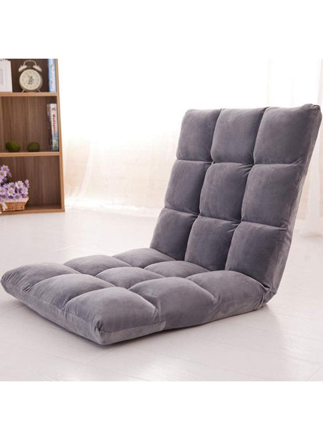 Generic - Foldable Chair With Head Cushion Grey 120x50x15cm - Image 1