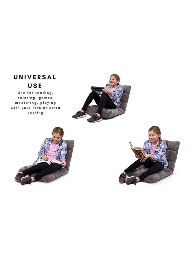 Generic - Foldable Chair With Head Cushion Grey 120x50x15cm - Image 1