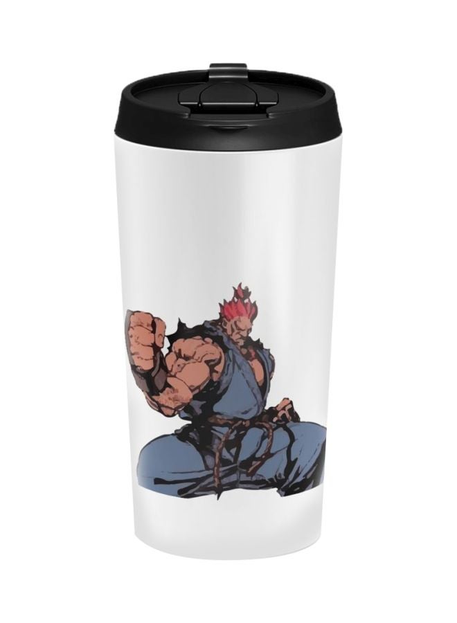 LOUD UNIVERSE Stainless Steel Travel Tumbler With Acrylic Lid White/Beige/Blue  - Image 1